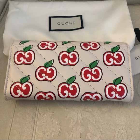 Gucci Valentine’s Day special design Marmont printed Apple GG long wallet - Picture 11 of 11
